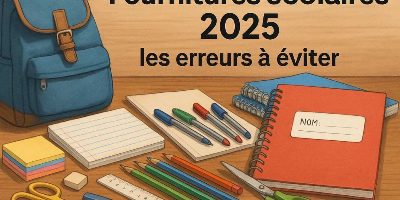 Fournitures scolaires 2025 : les erreurs à éviter