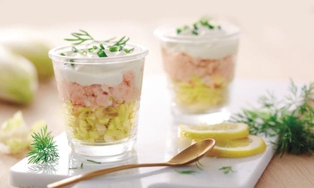 Verrines de saumon aux endives