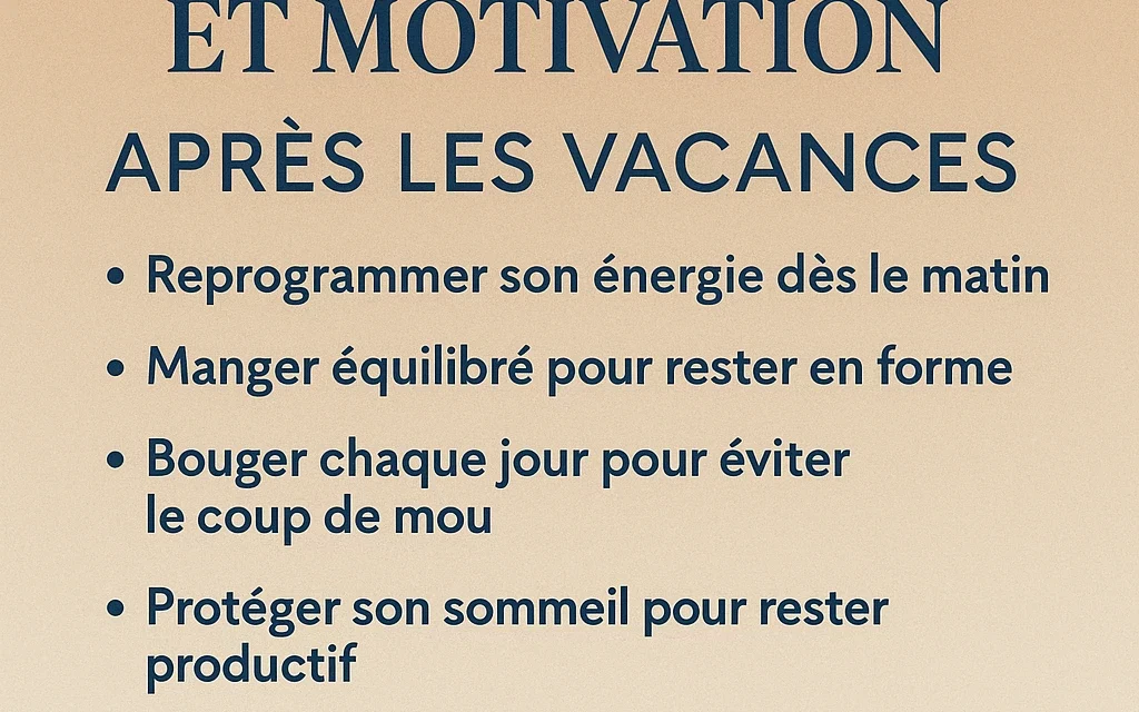 Rentrée 2025 : 7 astuces pour rester en forme et motivé