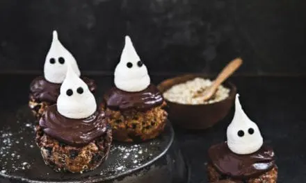 Muffins au chocolat et meringues fantômes