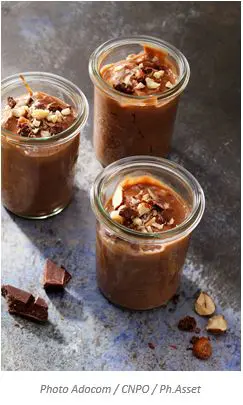 Petit pot de crème chocolat-noisette