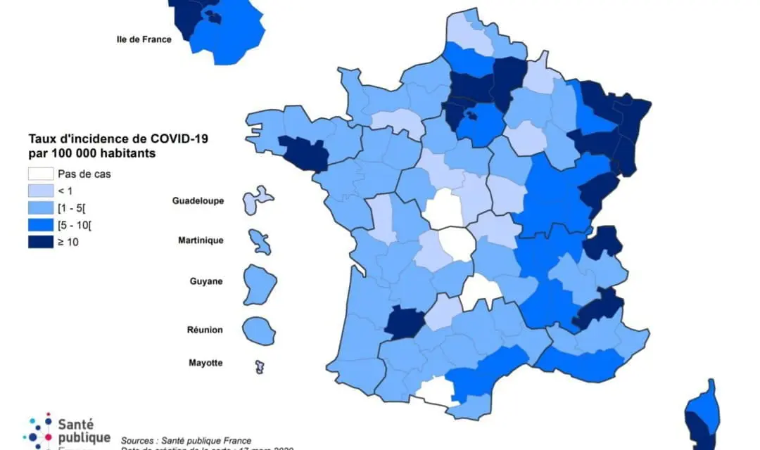 Coronavirus, carte de France des lits de réanimation