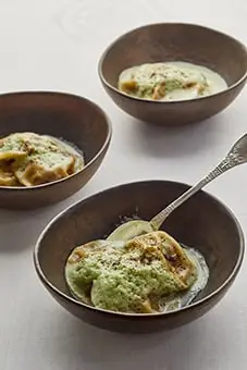 Ravioles de châtaignes et champignons