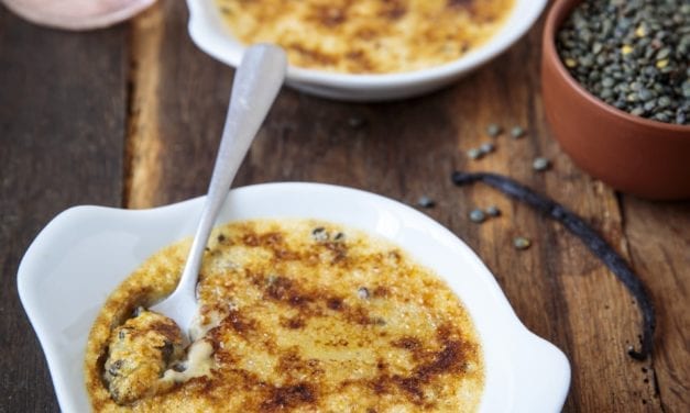 Crème brulée aux lentilles