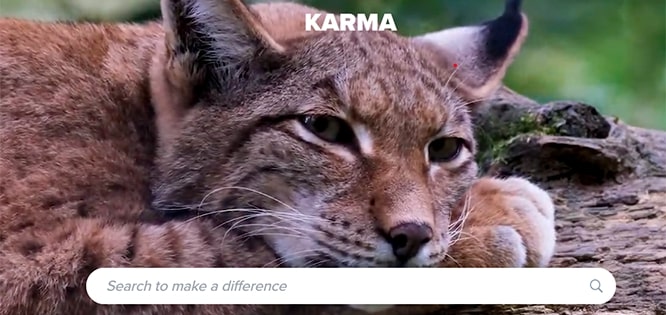 Karma le 1er moteur de recherche 100% dédié à la protection du Vivant