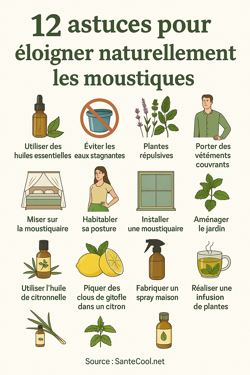 12 astuces pour éloigner naturellement les moustiques en été, solutions écologiques et efficaces contre les piqûres
