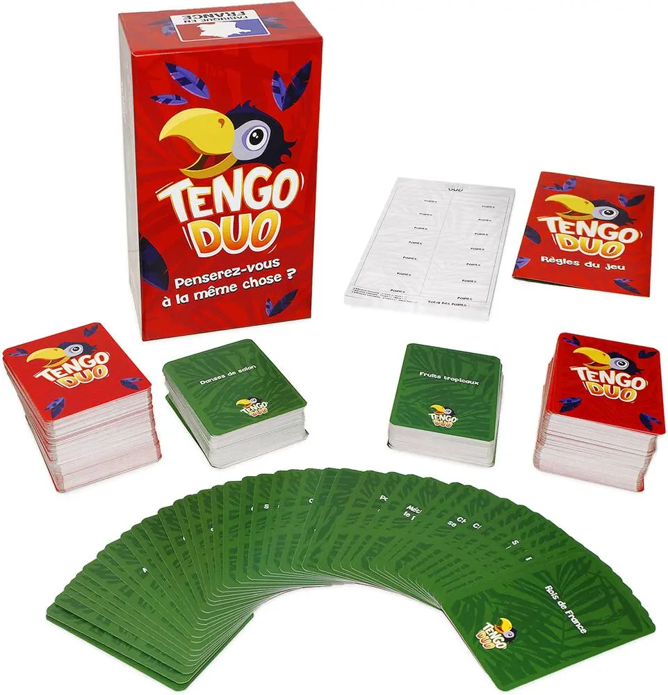Boîte du jeu TENGO DUO, jeu français d’intuition et de complicité mentale à partager en famille ou entre amis