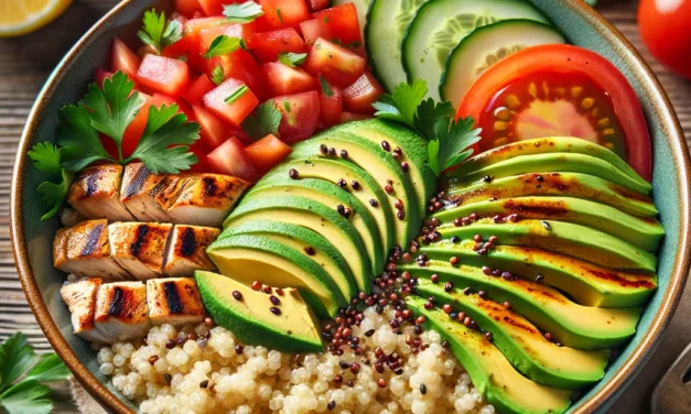 Recette facile de Bowl de quinoa, avocat et poulet – Sain et Savoureux