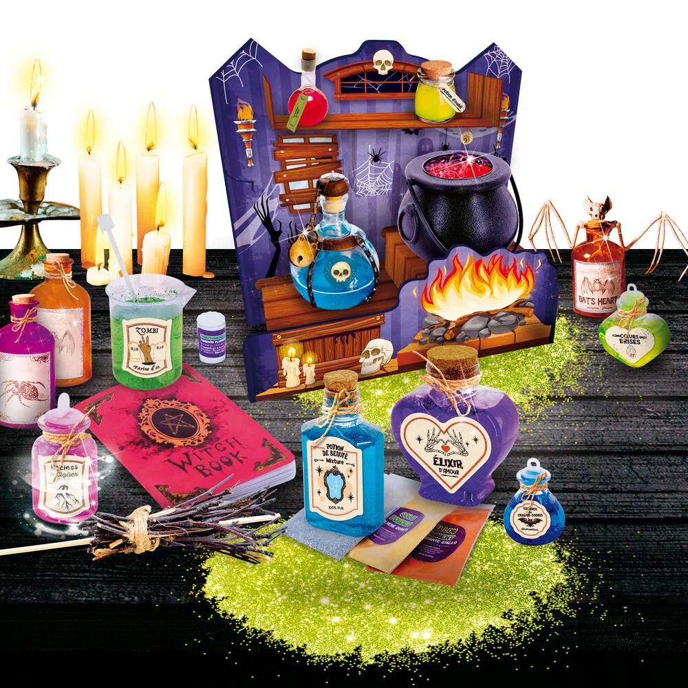 Kit La Maison des Sorcières pour créer des potions magiques phosphorescentes