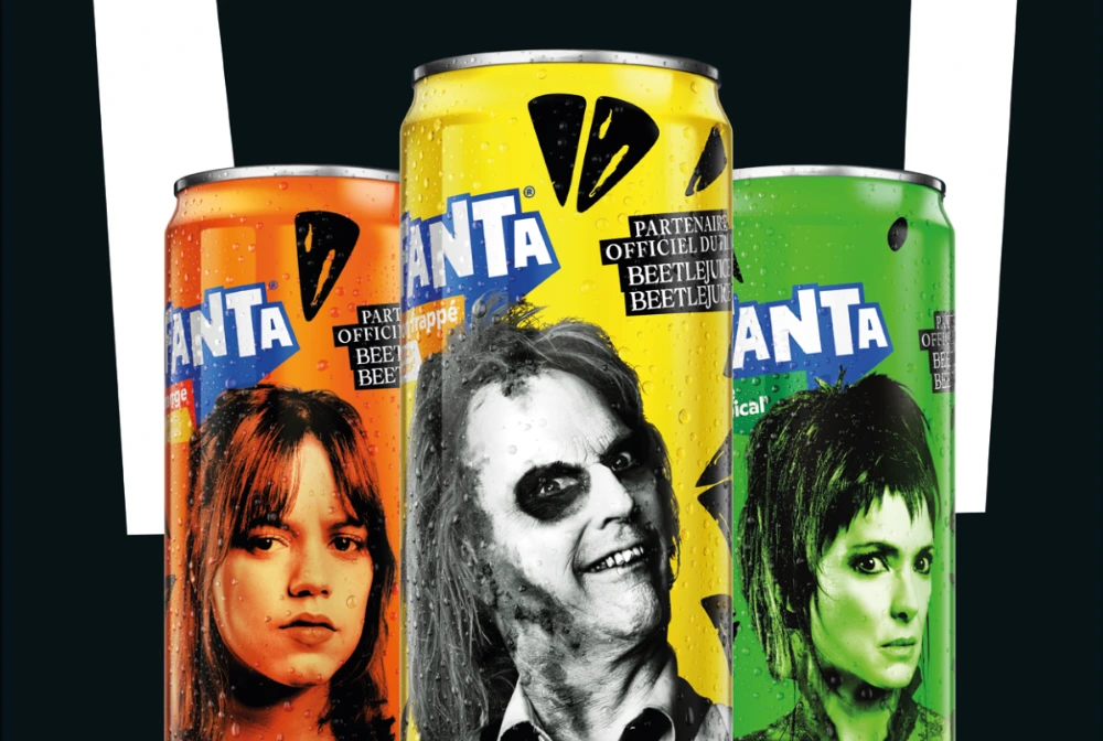 Pack édition limitée Fanta Halloween 2024 avec Beetlejuice