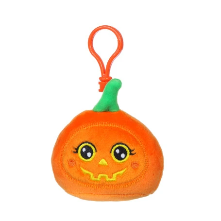 Porte-clés citrouille en peluche orange pour Halloween