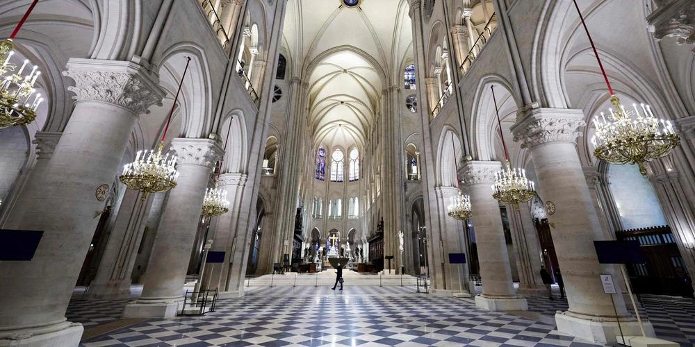 Reconstruction de la charpente en chêne de Notre-Dame, don des forêts de l’Institut de France