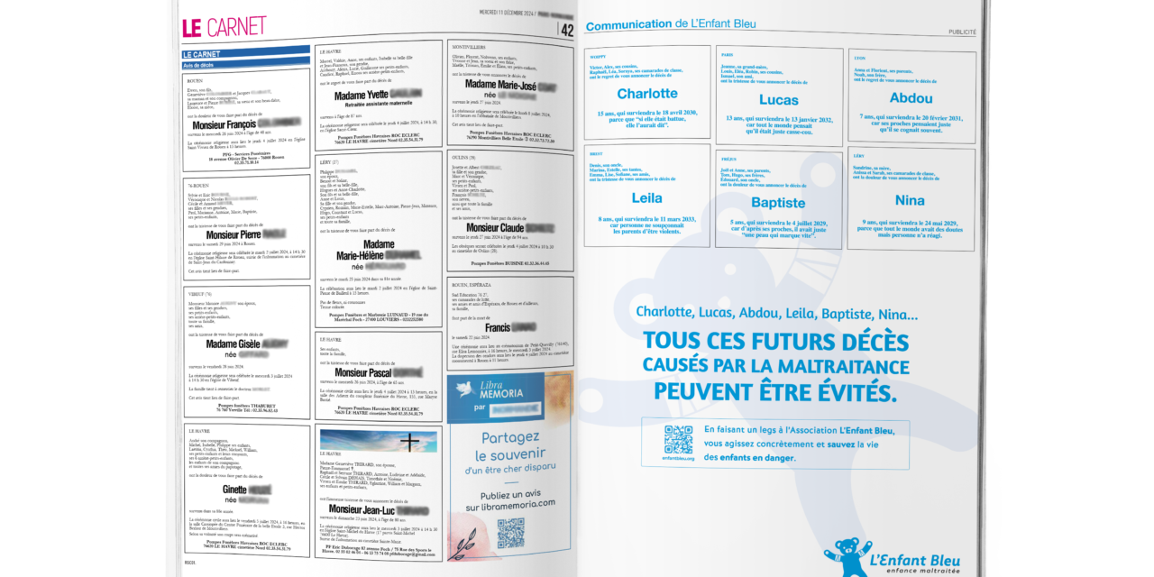 Les futurs décès d’enfants maltraités annoncés dans la presse