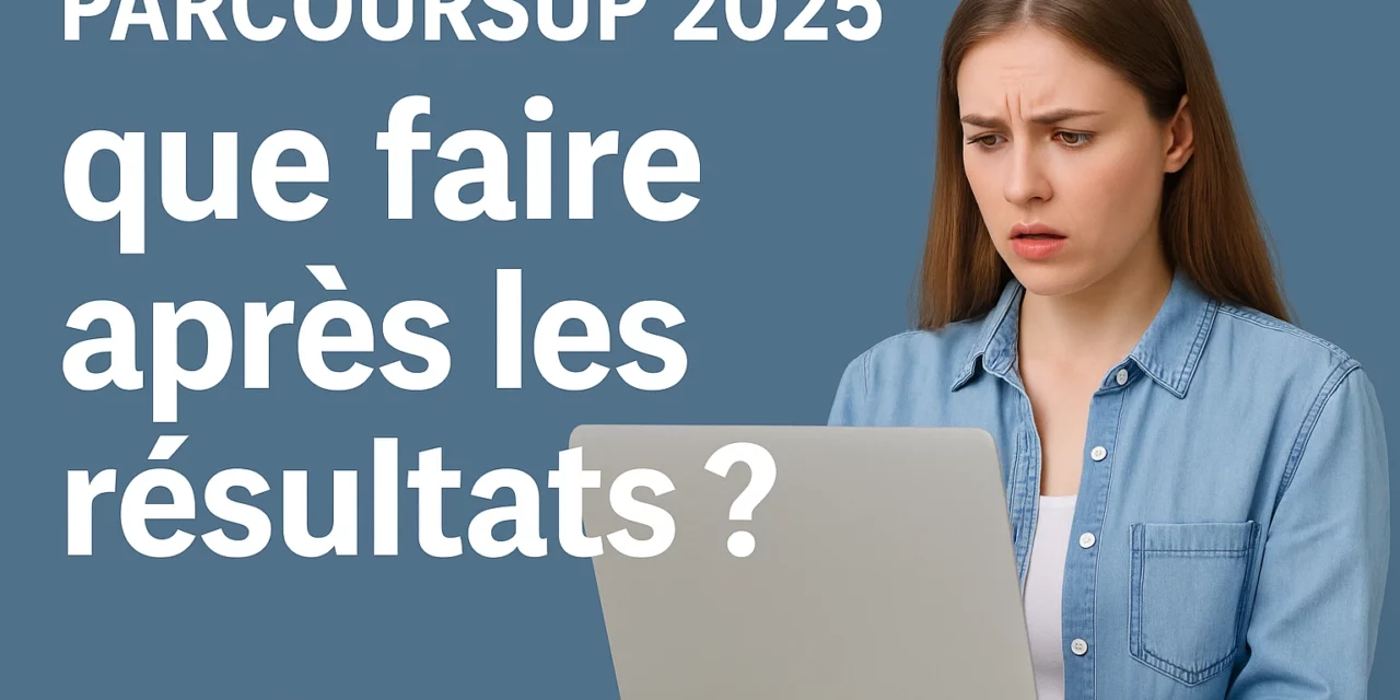 Parcoursup 2025 : que faire après les résultats ?