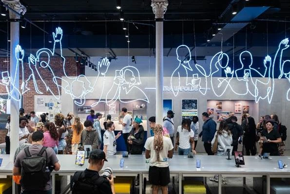 Galaxy Experience Space 2025 : visiteurs découvrant les Samsung Galaxy Z Fold7, Flip7 et Watch8