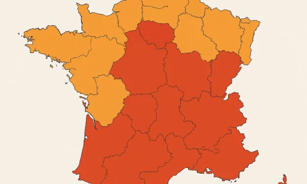 Carte Météo-France vigilance rouge et orange canicule août 2025 le 12 août
