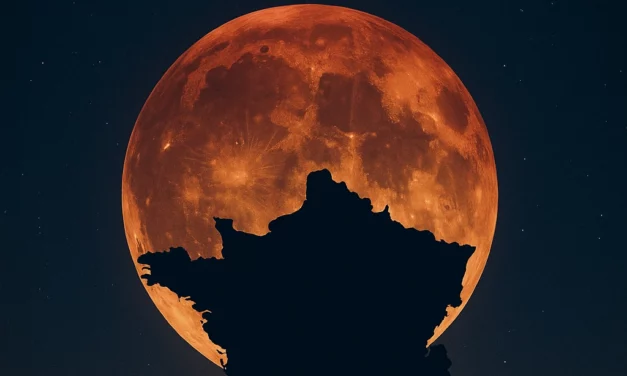 Photo de l’éclipse totale de Lune rouge du 7 septembre 2025 vue en France avec carte et horaires