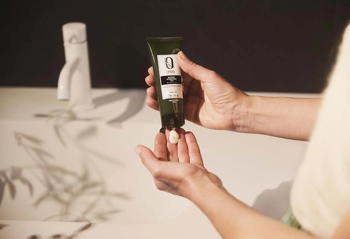 Masque hydratant éclat visage L’Olivier de Leos pour prolonger et sublimer le bronzage