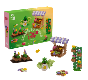 Coffret de construction créatif enfants stand fleurs Cubika 2025