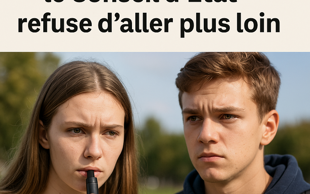 Mineurs et vapotage : le Conseil d’État refuse d’aller plus loin