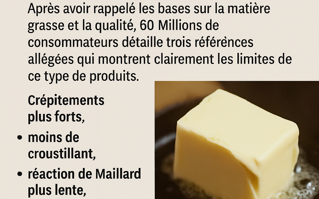 Beurres à éviter en supermarché : les 3 références pointées par 60 Millions de consommateurs