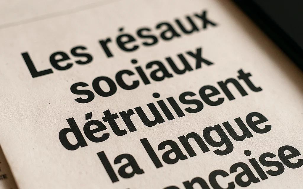 Le français s’effondre à cause des réseaux sociaux