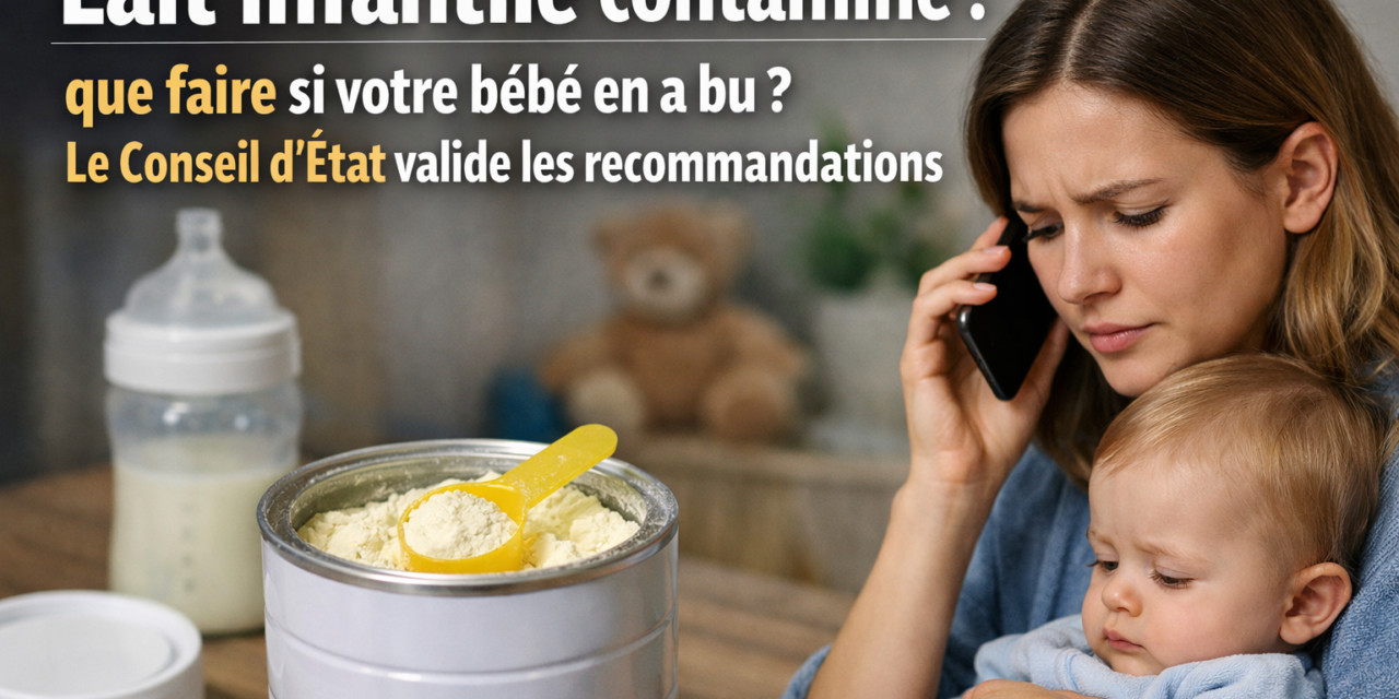 Lait infantile contaminé : que faire si votre bébé en a bu ? Le Conseil d’État valide les recommandations
