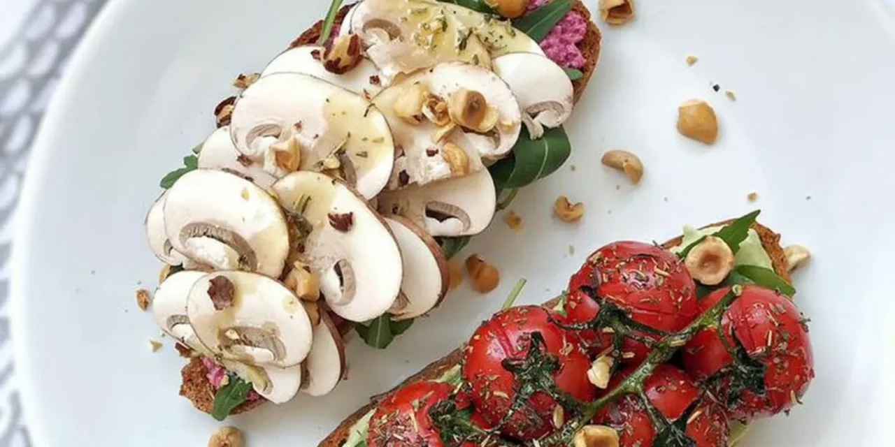 Bruschettas végétariennes aux champignons