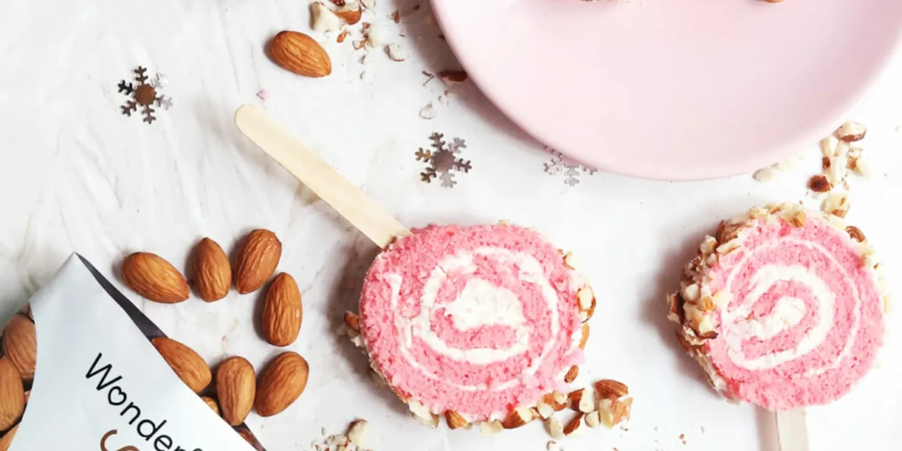 Sucettes à la rose et aux amandes