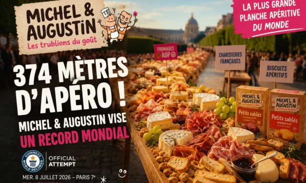 Michel & Augustin tente le record du monde de la plus grande planche apéritive à Paris