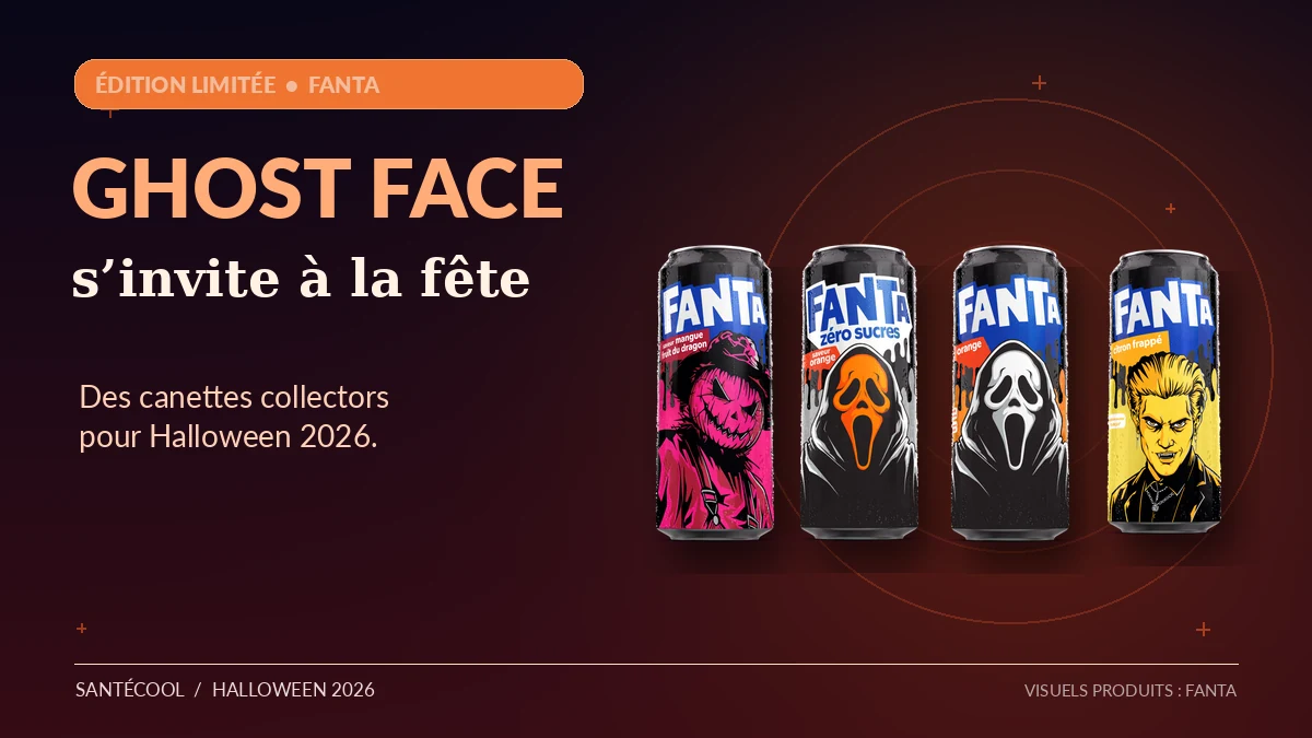 Canettes de Fanta Halloween 2026 avec Ghost Face