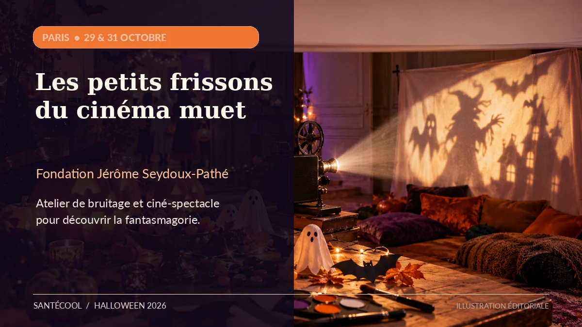 Illustration de spectacle de fantasmagorie à Halloween à la Fondation Jérôme Seydoux-Pathé