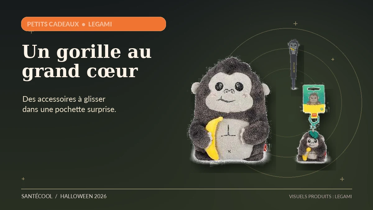 Gorilla de LEGAMI, idées de petits cadeaux et peluches