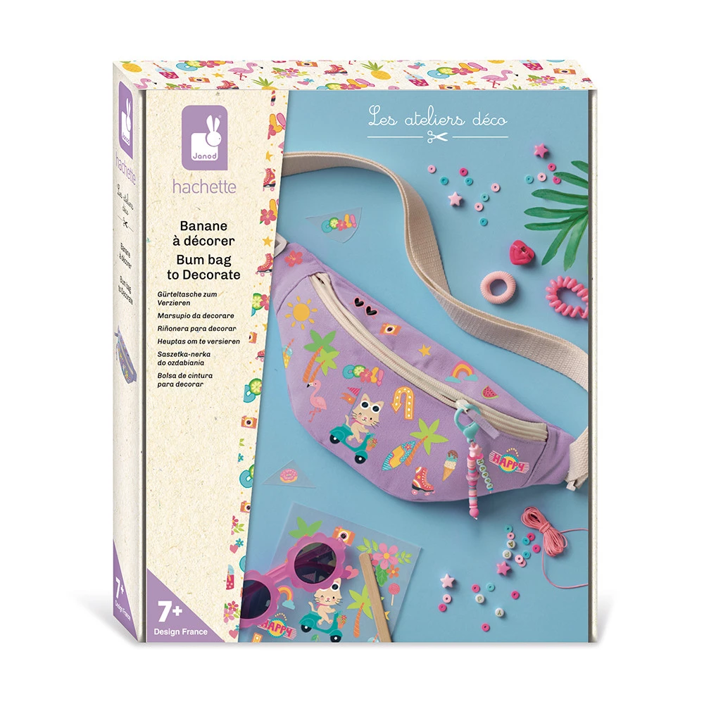 Sac banane mauve à décorer de Janod