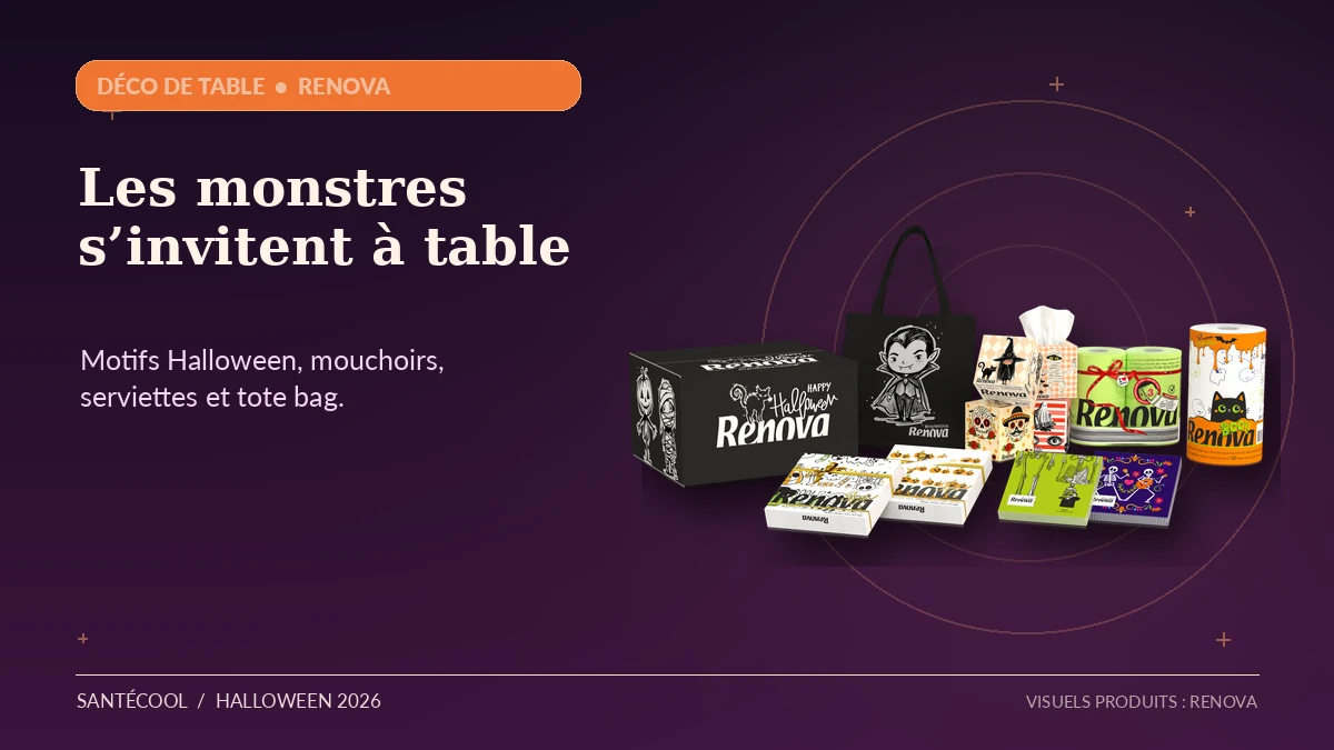 Coffret Halloween Renova avec tote bag et accessoires de table décorés