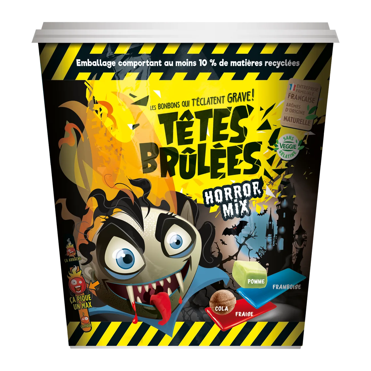 Seau de bonbons Têtes Brûlées Horror Mix édition Halloween 2026 de 450 g