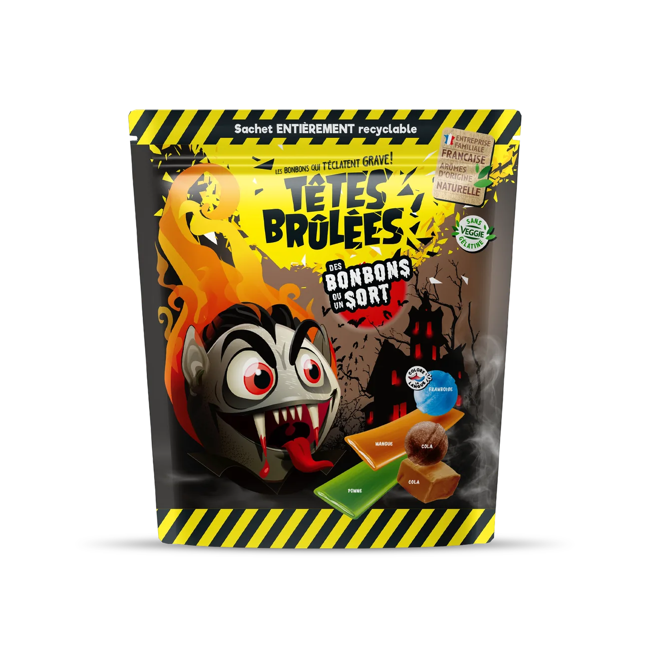 Sachet Têtes Brûlées Des Bonbons ou un Sort édition Halloween 2026 de 500 g
