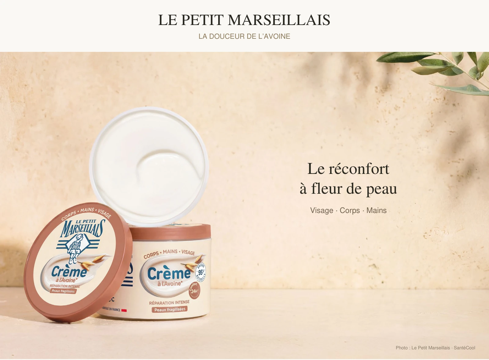 Crème à l’avoine Le Petit Marseillais pour le visage, le corps et les mains